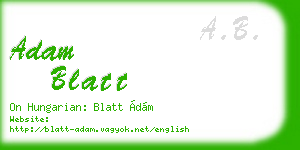 adam blatt business card